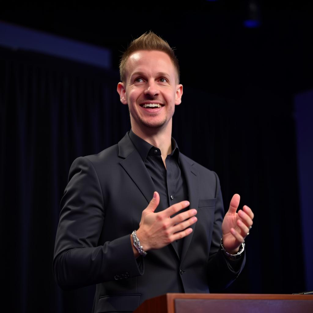 Mark Nicholson presenting live